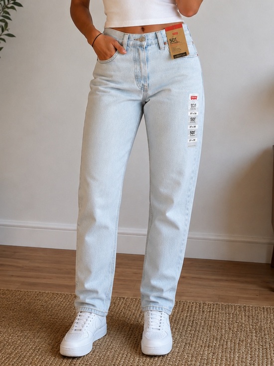 Levi's Denim - Levi's 501 Light Blue High-Rise Straight Leg Jeans